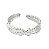 304 Stainless Steel Cuff Rings for Women RJEW-M019-53P-2
