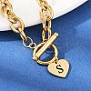 Golden 304 Stainless Steel Charm Bracelets NJEW-K284-01G-S-3