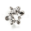 Brass Micro Pave Clear Cubic Zirconia European Beads KK-V008-15P-2