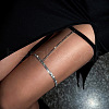 Elastic Alloy Clear Cubic Zirconia Tassel Body Leg Chains for Women WG337A7-01-1