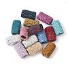 Rhinestone Clay Pave Brass Beads KK-P305-07D-G-1