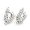 Brass with Cubic Zirconia Stud Earrings Finding KK-Q051-02P-1