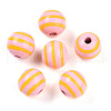 Easter Theme Printed Wood Beads WOOD-T032-22L-1