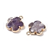 Natural Amethyst Pendants G-P566-01G-04-2