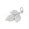 Brass Micro Pave Cubic Zirconia Pendants KK-U062-25P-2