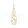 Rack Plating Brass Filigree Big Pendants KKC-K001-09KCG-1
