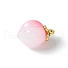 Peach Opaque Resin 3D Fruit Pendants RESI-V002-03B-2