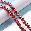 Electroplate Glass Beads Strands GLAA-E036-14B-2