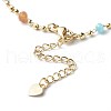 Real 18K Gold Plated Brass Beaded Necklaces NJEW-JN03596-6