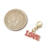 5Pcs Valentine's Day Alloy Enamel Word Love Pendant Decorations HJEW-JM03092-3