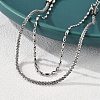 304 Stainless Steel Multi-strand Bracelets BJEW-Q051-03P-5