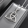 Viking Triskelion Knot Moon Stainless Steel Pendant Necklaces for Men FS-WG9ED82-01-1