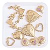 14Pcs 7 Style 304 Stainless Steel Pendant STAS-SZ0002-75G-3