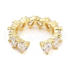 Rack Plating Brass Micro Pave Cubic Zirconia Finger Ring RJEW-C080-01B-G-4
