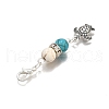 5Pcs Ocean Animal Tibetan Style Alloy Pendants Decorations HJEW-TA00346-5