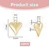 10Pcs Brass Pendants KK-HS0001-14-2