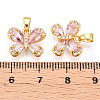 Brass Micro Pave Cubic Zirconia Charms KK-N254-229G-3