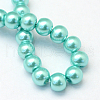 Baking Painted Pearlized Glass Pearl Round Bead Strands X-HY-Q330-8mm-65-4