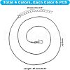 Brass Square Snake Chain Necklace Making MAK-FH0001-05-2