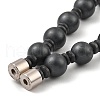 Round Synthetic Non-Magnetic Hematite Beaded Necklaces for Women Men NJEW-E097-06-3
