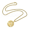 Stainless Steel Pendant Necklaces NJEW-L117-03B-G-2