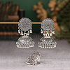 Flat Round & Bell Bohemian Ethnic Style Alloy Stud Dangle Earring & Ring Sets FS-WG67497-01-1