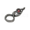 316 Surgical Stainless Steel Micro Pave Cubic Zirconia  Pendants STAS-D304-03AS-2