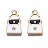 Rack Plating Alloy Enamel Pendants ENAM-T011-122A-2