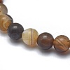 Natural Banded Agate/Striped Agate Bead Stretch Bracelets BJEW-K212-B-003-2