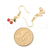 Alloy Enamel Cherry Dangle Earrings EJEW-JE04834-3