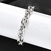 304 Stainless Steel Cable Chain Bracelets for Women BJEW-Q050-01C-P-5