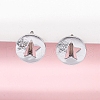 Brass Clear Cubic Zirconia Hoop Earrings EJEW-Q014-38P-4