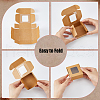 Kraft Paper Candy Storage Box CON-WH0084-90A-5