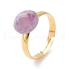 Natural Mixed Gemstone Adjustable Rings RJEW-JR00402-3