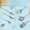 9Pcs 3 Styles Brass Macrame Pouch Braided Gemstone Holder Pendant Necklace Making NJEW-UN00001-4