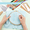 DIY Flower Pattern Paper Bookmark Embroidery Making Kits DIY-WH0304-311-3