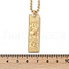 304 Stainless Steel Clear Cubic Zirconia Rectangle Constellation Pendant Necklaces for Women Men NJEW-S435-01G-D-5