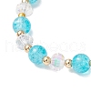 4Pcs 4 Colors Brass Glass Beads Stretch Bracelets BJEW-JB11769-6