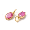 Real 18K Gold Plated Brass Micro Pave Cubic Zirconia Pendants KK-M243-07G-03-3