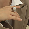 304 Stainless Steel & Imitation Pearl Finger Rings FS-WG0396A-05-1