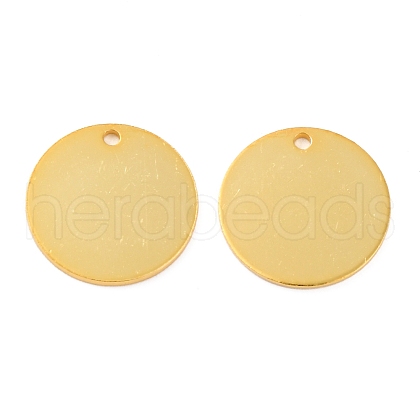 925 Sterling Silver Blank Flat Round Charms STER-F057-01G-02-1