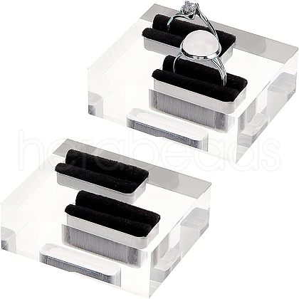 Transparent Acrylic Jewelry Display Stand Ring Showcase Display Holder RDIS-WH0010-02-1