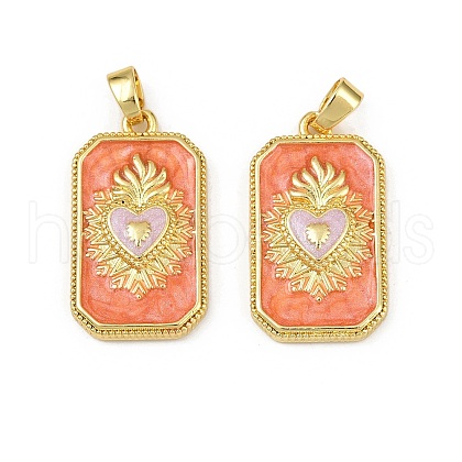 Brass Enamel Pendants KK-L190-008G-01-1