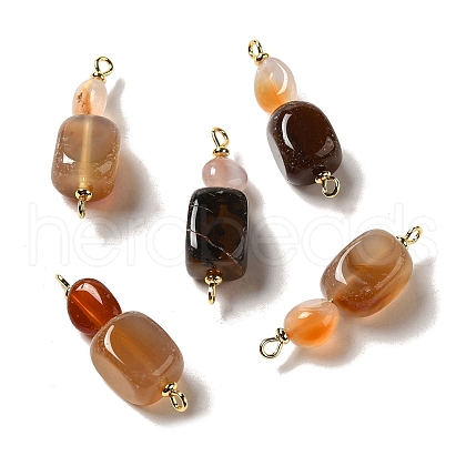 Natural Agate Connector Charms FIND-C046-15G-1
