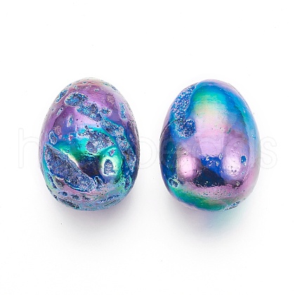 Electroplated Natural Druzy Geode Quartz Home Display Decorations G-E499-06C-1