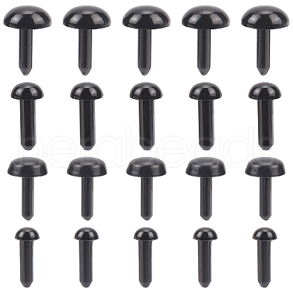 80Pcs 4 Styles Plastic Doll Eyes DOLL-LP0001-20-1