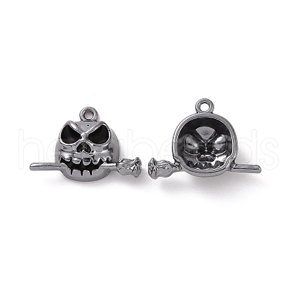 Rack Plating Alloy Enamel Pendants FIND-I037-12B-1