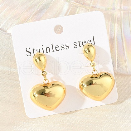 304 Stainless Steel Stud Earrings for Women EJEW-A125-37G-1