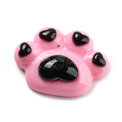 Black & Pink Opaque Resin Cabochons CRES-P026-A03-1