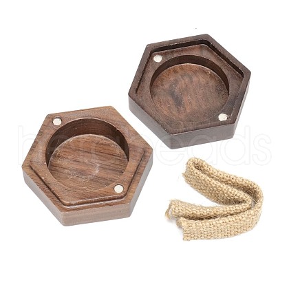 Hexagon Wood Rings Boxes PW-WG17276-01-1